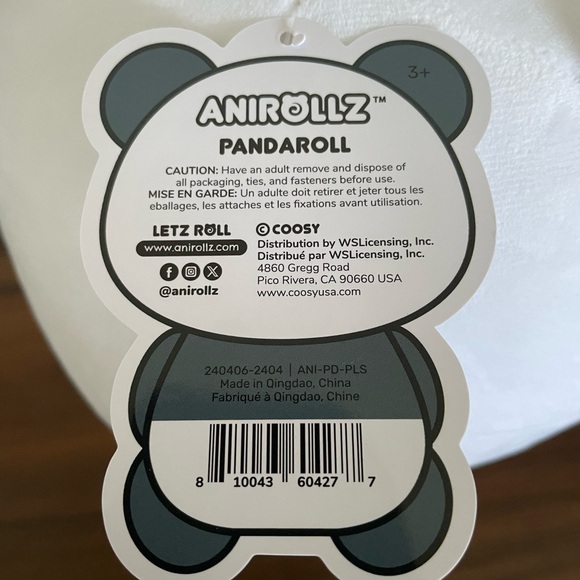 Anirollz Pandaroll 12 Inch Panda Holding Lemon Cupcake Plush Round1 - Picture 5 of 5